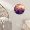 Lavendelveld - Quote - Zonsondergang Wandcirkel plexiglas klein -sfeer5