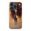 Giraf - Bruin - Abstract - Geschilderd Telefoonhoesje iPhone 17 Pro klein -3d