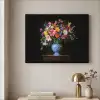 Kleur - Vaas - Bloemen - Boeket Textielframe zwart klein -sfeer2