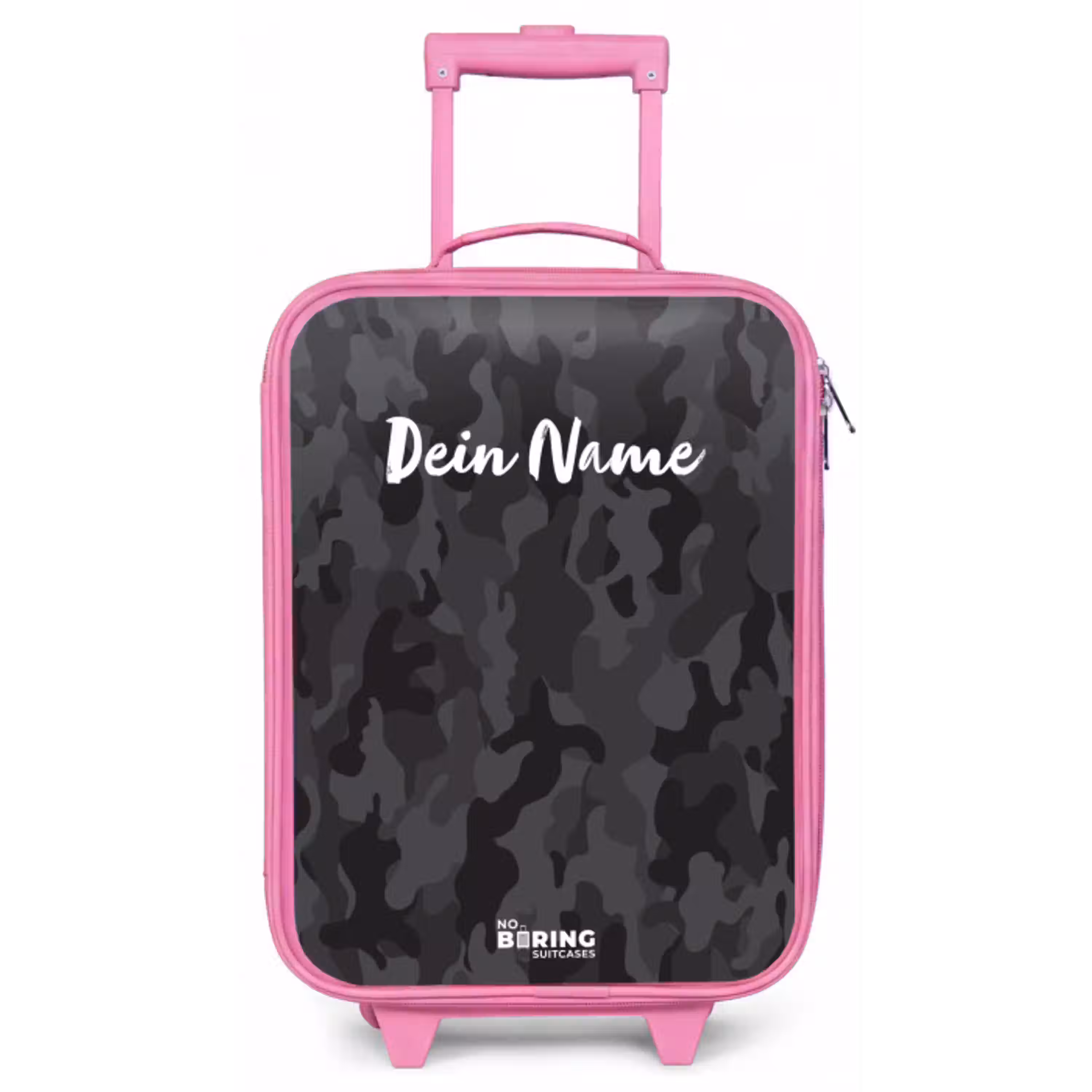Groene camouflage print Kinderkoffer - Roze klein -zz3dotto