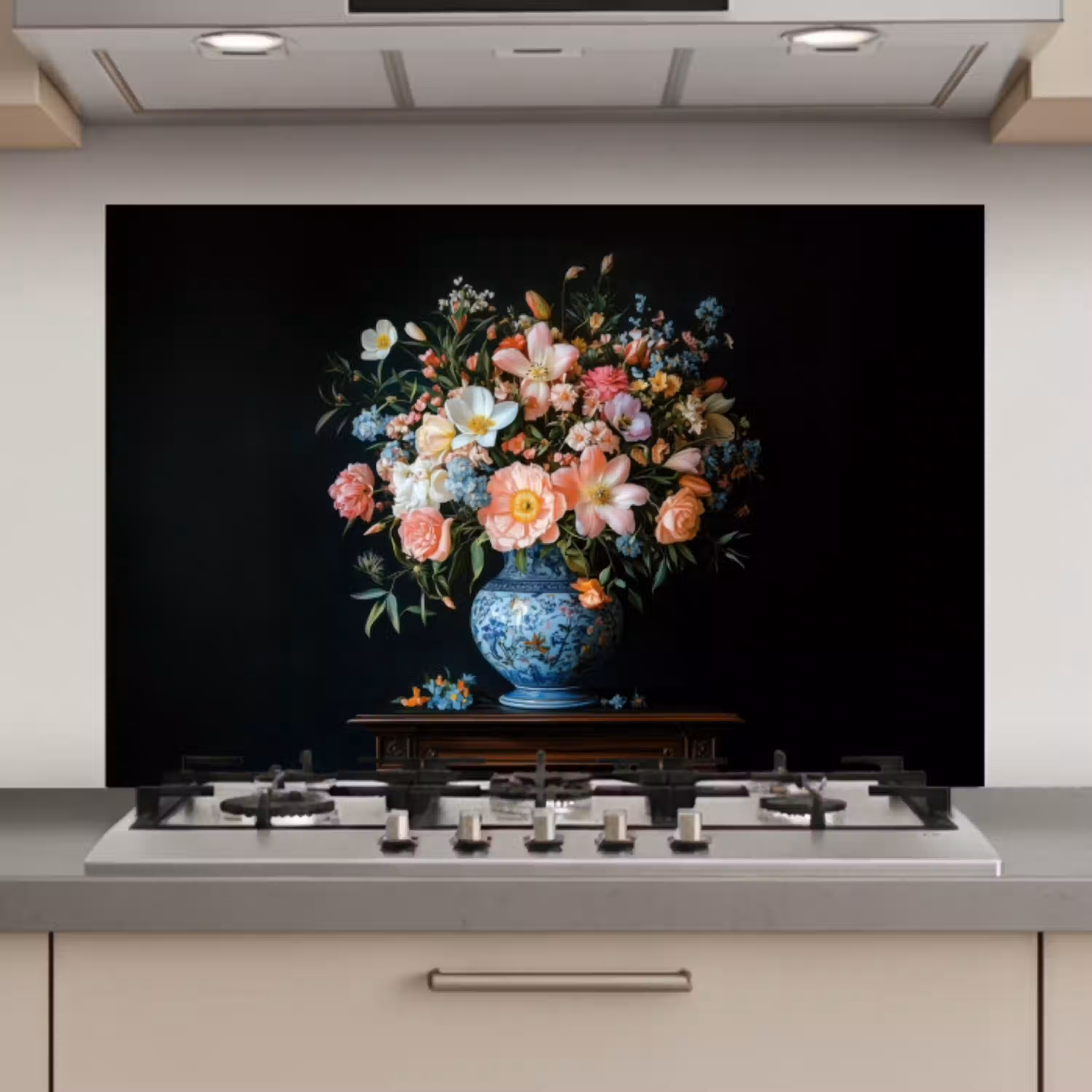 Roze - Bloemen - Vaas - Kleuren keuken achterwand spatscherm klein -3d_website