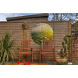 Bloemen - Madelief - Natuur - Zon - Horizon Wandcirkel tuinposter met ringen klein -buiten3