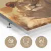 Leeuwen - Zonsondergang - Afrika - Savanne - Dieren plexiglas 5mm klein -sfeer2