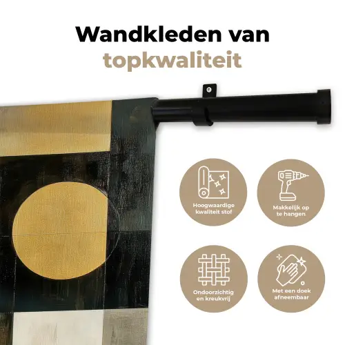 Abstract - Goud - Brons - Vormen - Geometrisch Wandkleed katoen klein -sfeer2