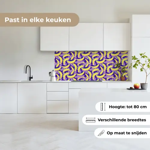 Bananen - Bladeren - Paars keuken achterwand 2 middel 871 -sfeer4_NL