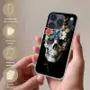 Bloemen - Schedel - Kleurrijk Telefoonhoesje iPhone 17 Pro klein -sfeer3_NL