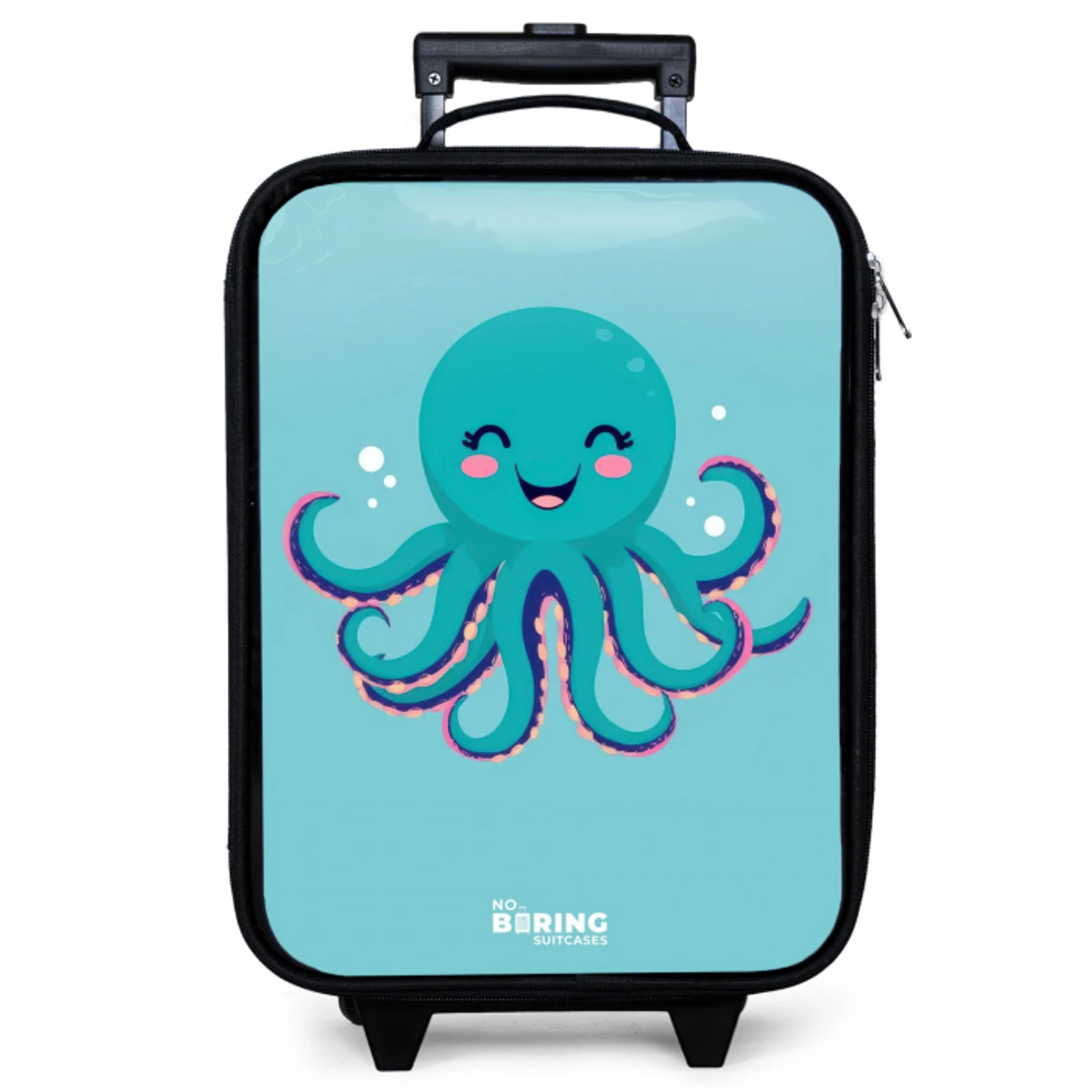 Octopus - Water - Blauw Kinderkoffer - Zwart klein -zzz_website3d