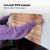Eikenhout - Planken - Patronen Inductie beschemer met haakjes klein 777 -ky-ophangen-nl