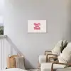 Tekst - Boodschap - Roze Tuinposter op houten frame 2 cm dik klein -sfeer1
