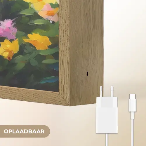 Zomertuin - Sfeervol - Bloemen Light Box met batterij (Wandlamp) middel -USP_websiteoplaadbaarNL