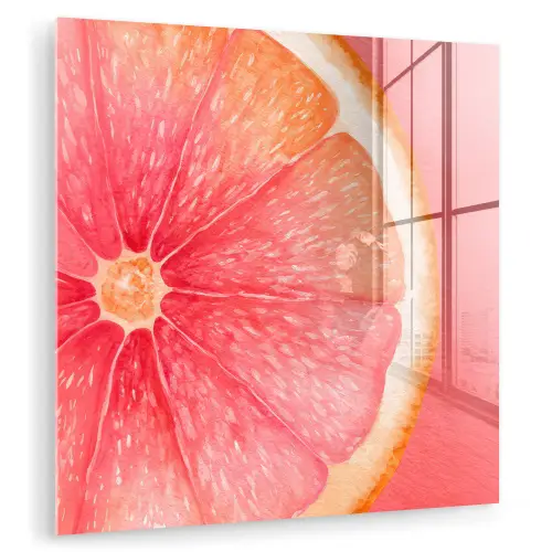 Grapefruit - Roze - Levendig plexiglas 5mm klein -zzzproduct_nieuw