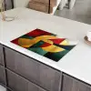 Abstract - Kerst - Goud - Rood - Groen Inductie beschermer vinyl 3mm klein -sfeer8