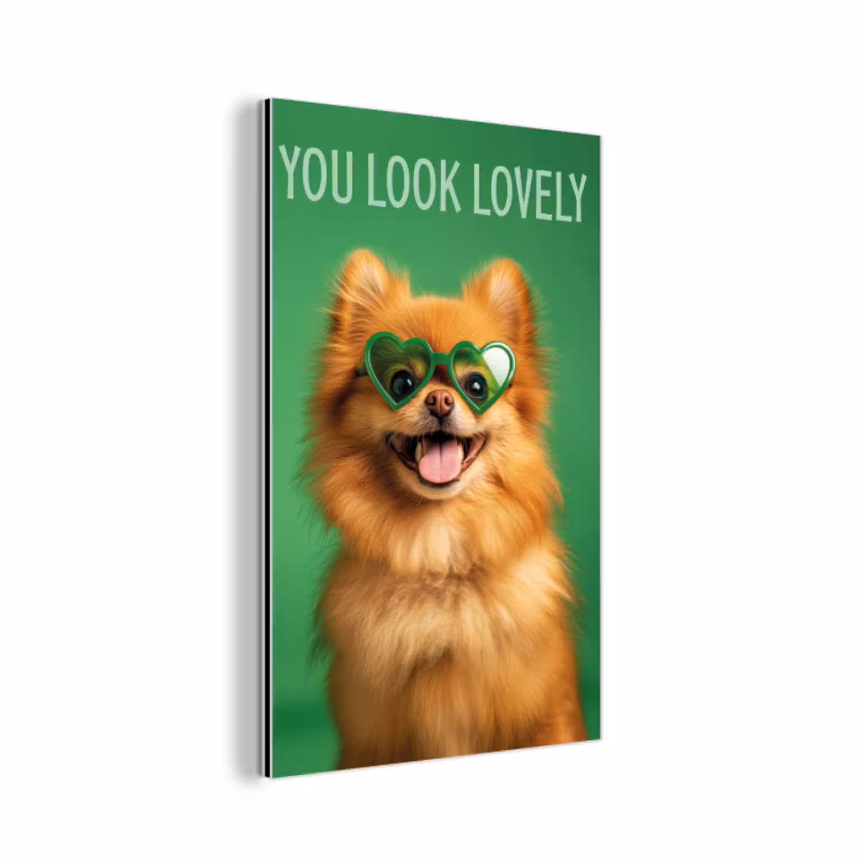 Hond - Zonnebril - Valentijn - Love aluminium wit klein -3d