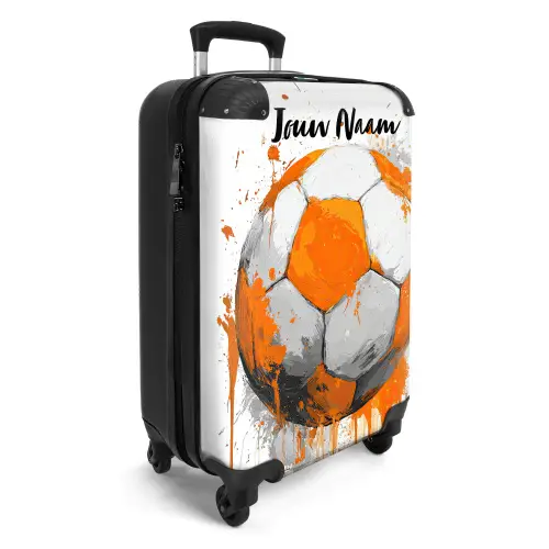 Voetbalvibes - Verf - Oranje NBS - Handbagage koffer - Kinderen Unisex middel -productfoto_3d