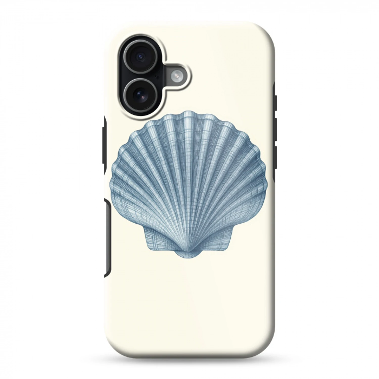 Ribbels - Blauw - Schelp Toughcase MagSafe Apple iPhone 17 klein -3d