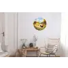 Kippen - Landelijke rust - Natuur Wandcirkel aluminium klein -woonkamer
