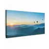 Luchtballonnen - Bergen - Zonsopgang - Landschap Tuinposter op houten frame 2 cm dik xxl -3d