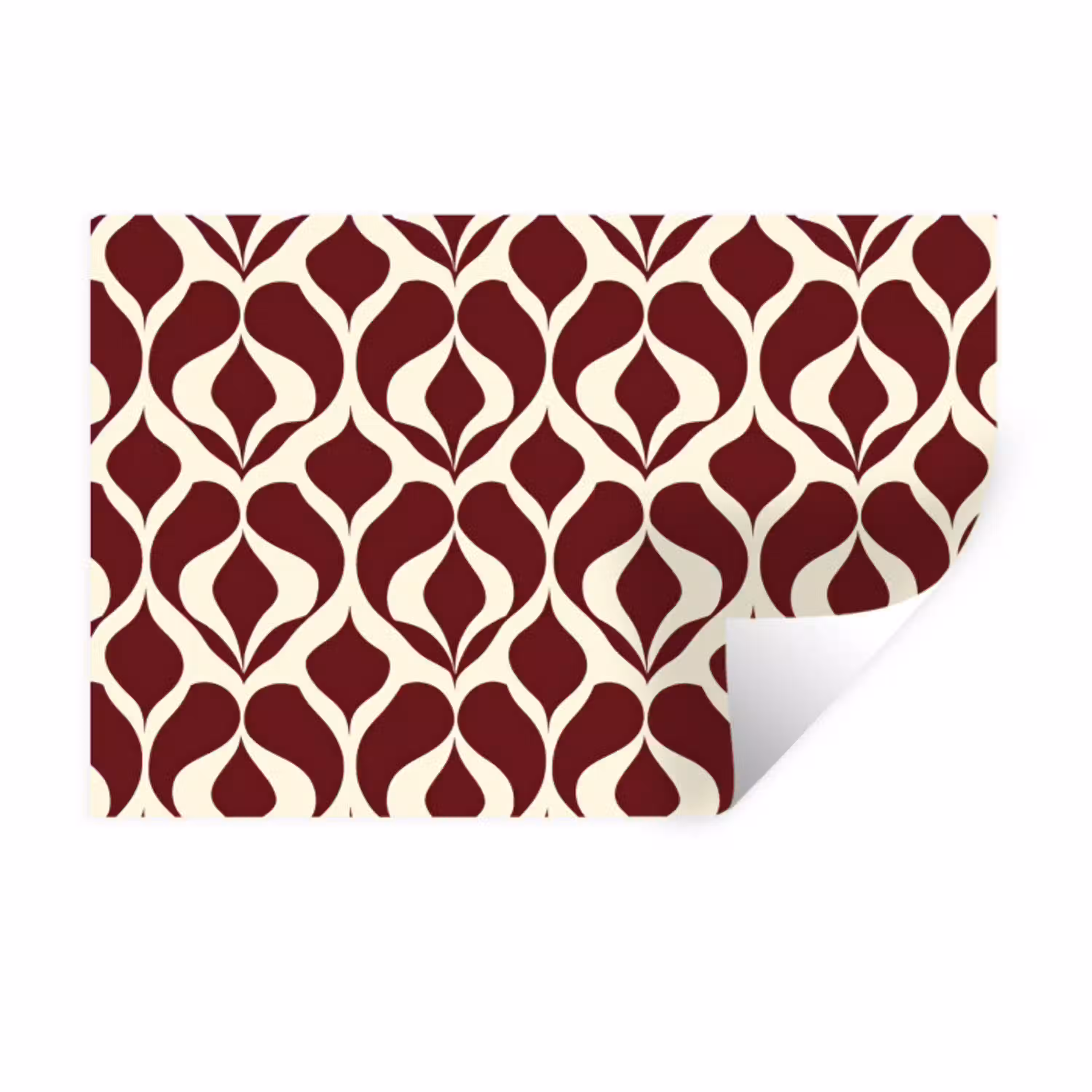 Rood - Druppelpatroon - Grafisch Muursticker klein 286 -3d