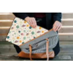 Planeten - Retro - Kleurrijk laptophoes neopreen klein 279 -tas
