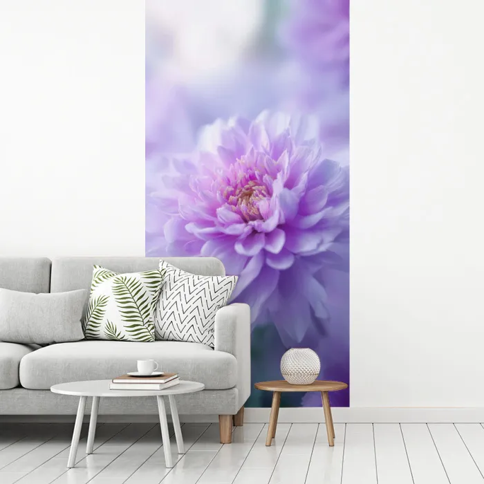 Paars - Dahlia - Dromerig fotobehang vinyl groot -woonkamer
