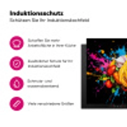 Spaghetti - Graffiti - Verf - Kleurrijk - Eten - Modern Inductie beschermer vinyl 3mm klein -zzzzzzz-lf-ups