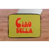 Ciao bella - Rood - Groen - Stippen laptophoes neopreen klein -tafel