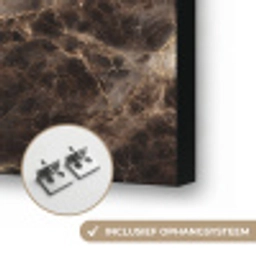 Bruin - Goud - Marmer Textielframe zwart klein 947 -USP_ophangsysteemNL