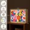 Bloemen - Kleurrijk - Stippen Light Box met batterij (Wandlamp) middel -USP_websiteoverzichtNL