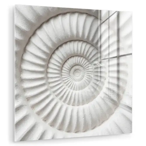 Schelp - Spiraal - Wit plexiglas 5mm klein -zzzproduct_nieuw