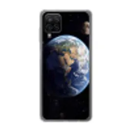 Aarde - Ruimte - Blauw - Groen Telefoonhoesje Samsung Galaxy A12 klein -3d