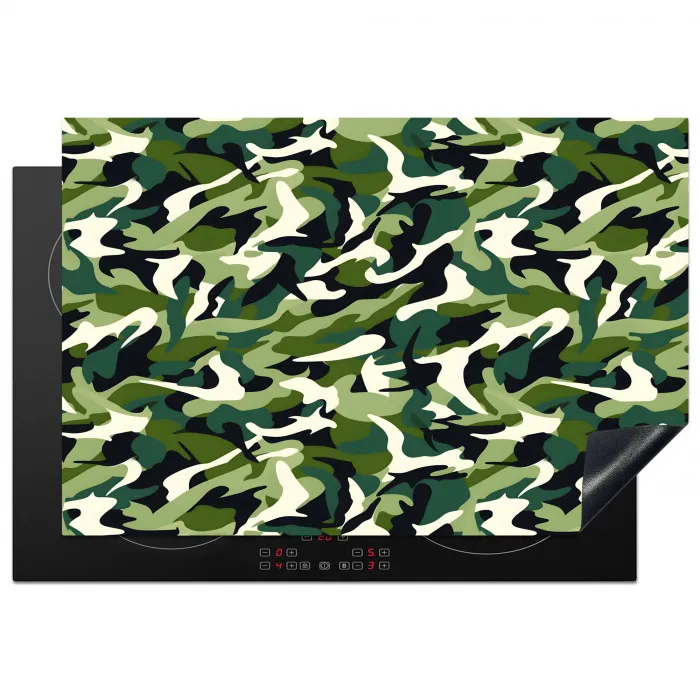 Groen - Vloeiend - Camouflage Inductie beschermer vinyl 3mm klein 276 -3d