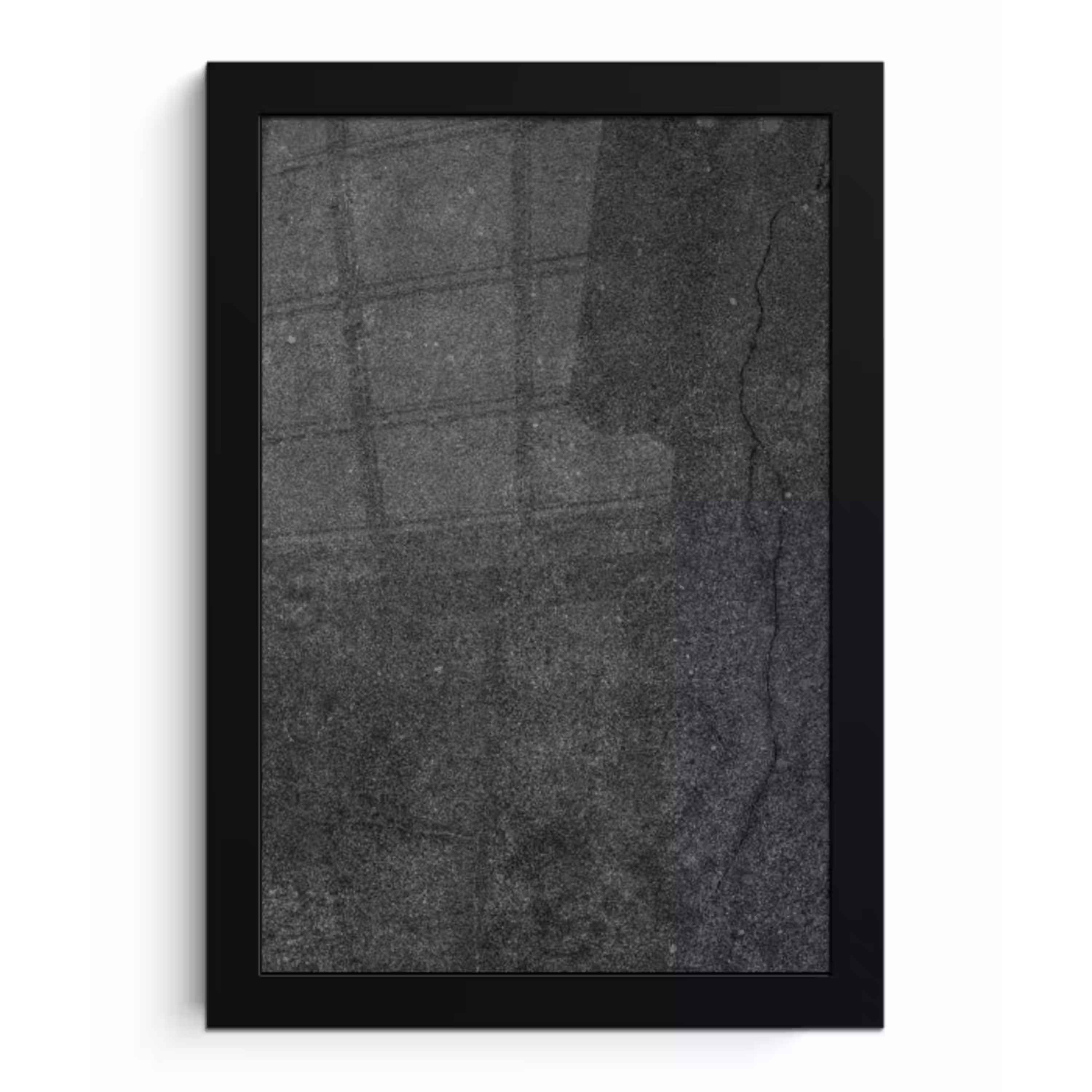 Beton - Zwart - Grijs - Rustiek - Industrieel fotolijst zwart zonder passe partout klein -3d