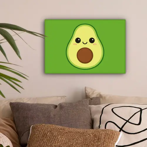 Avocado - Groen - Speels canvas 2cm klein -sfeer1