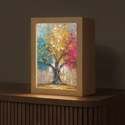 Boom - Kleurrijk - Grijs - Modern Light Box met kabel (Tafellamp) klein -z3d_website