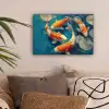 Vissen - Waterlelies - Oranje - Water canvas 2cm klein -sfeer1