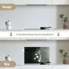 Vogel - Japandi - Groen keuken achterwand spatscherm klein -voor_na_NL