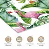 Inductie beschermer - Bladeren - Flamingo - Jungle - Inductiemat poster papier klein -closeup_NL