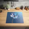 Blauw - Bloem - Glazen - Sierlijk Inductie beschermer vinyl 3mm middel -sfeer5