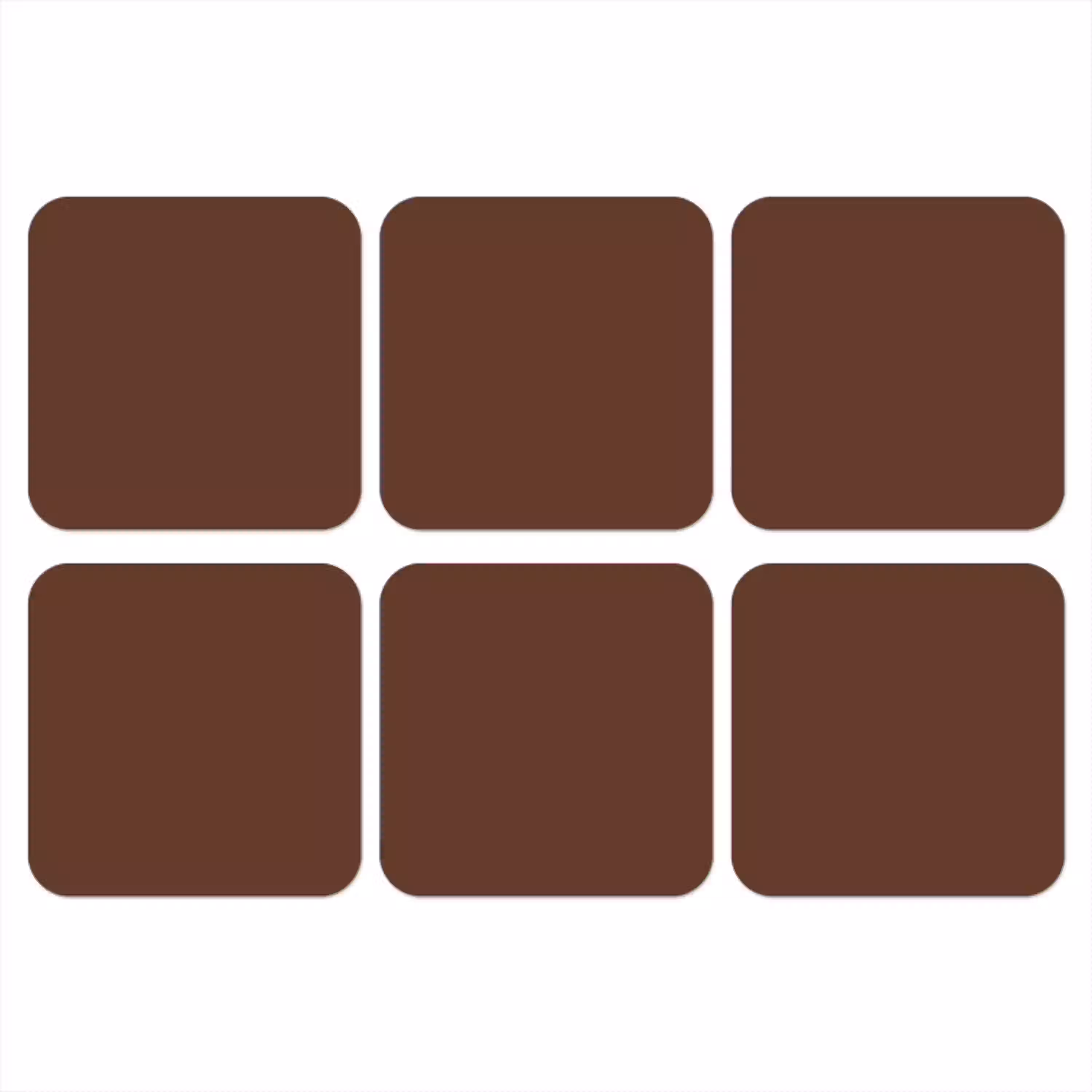 Deep - Clay - Brown - Bruin onderzetter kurk middel 366 -3d