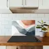 Abstract - Golven - Blauw keuken achterwand spatscherm klein -sfeer2