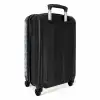 Blauw driehoeken patroon NBS - Handbagage koffer - Volwassenen Unisex middel -achterkant