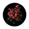 Bloemen - Boeket - Sierlijk Wandcirkel aluminium klein -3d