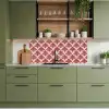 Waaier -  Roze - Rood keuken achterwand 2 middel 871 -sfeer3