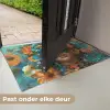 Vrouw - Bloemen - Oranje - Blauw - Modern Deurmat klein -USP_NL