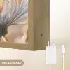 Vlinder - Bloem - Oranje Light Box met batterij (Wandlamp) middel -USP_websiteoplaadbaarNL