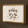 Luiaard - Dieren - Bohemian - Boho Light Box met batterij (Wandlamp kind) middel -z3d_website