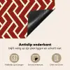 Rood - Beige - Patroon - Lijnen Inductie beschermer vinyl 3mm middel 274 -sfeer4
