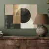 Abstract - Goud - Zwart - Kunst PET vilt klein -sfeer2