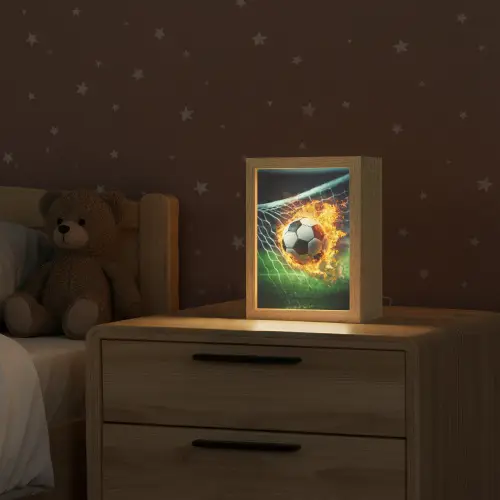 Voetbal - Goal - Doelnet - Vuur Light Box met kabel klein -sfeer1_kind