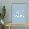 Sneeuw - Winter - Blauw - Let it snow canvas 2cm klein -sfeer4